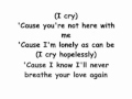 Shayne Ward - I Cry "LYRICS" 