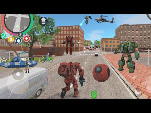 Rope Hero: Vice Town (Robot Ball Fight in Vice Town) Rope Throw Freezer Boom - Android Gameplay HD