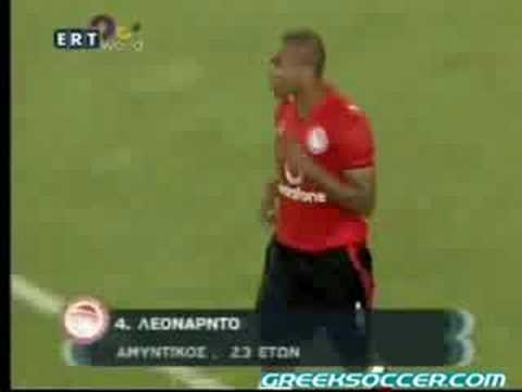 Olympiakos v Santander 1-2 (42' Leonardo o.g.)