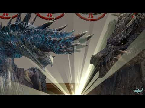 Fatalis brings a gift for Alatreon...