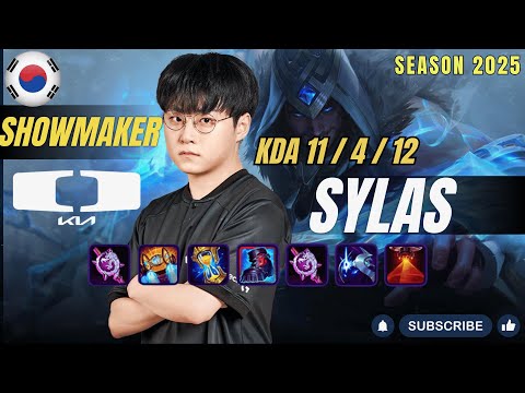 DK ShowMaker SYLAS vs LeBlanc Mid - Patch 25.23 KR Ranked | lolrec
