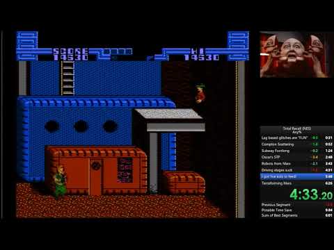 Total Recall (NES) Any% Speedrun in 6:24.85