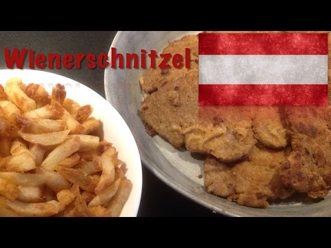 How to cook Wienerschnitzel with homemade French fries (The Austrian dish)