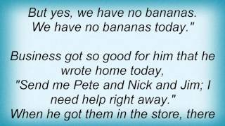 Louis Prima - Yes, We Have No Bananas Lyrics