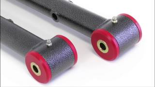 Rear Suspension Control Arm Kit 1968-1972 GM A-Body, Non-Adjustable [Red Power-Coat Finish] - video thumbnail 2