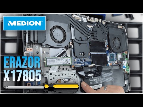 Medion Erazer X17805 von Innen - RAM, SSD, Akku, Lüfter wechseln