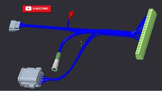 creo parametric wire cable harness routing #creo #cabling #wireharness #electricaldesign