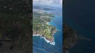Helicopter ride around St. Lucia 🇱🇨 #Vacation #beach #Helicopter #travel