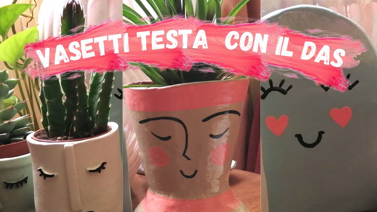 DIY _ Come realizzare un vaso testa/volto con il DAS _ Air dry Clay _ Ci si prova