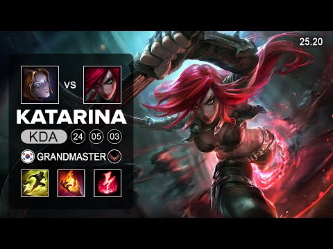 Katarina vs Orianna Mid - KR Grandmaster - Patch 25.20 Season 15