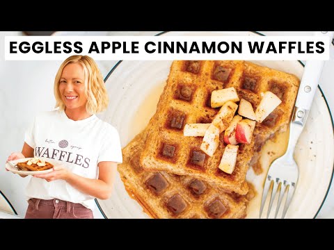 Easy Eggless Apple Cinnamon Waffles Recipe | Tasty Fall Breakfast