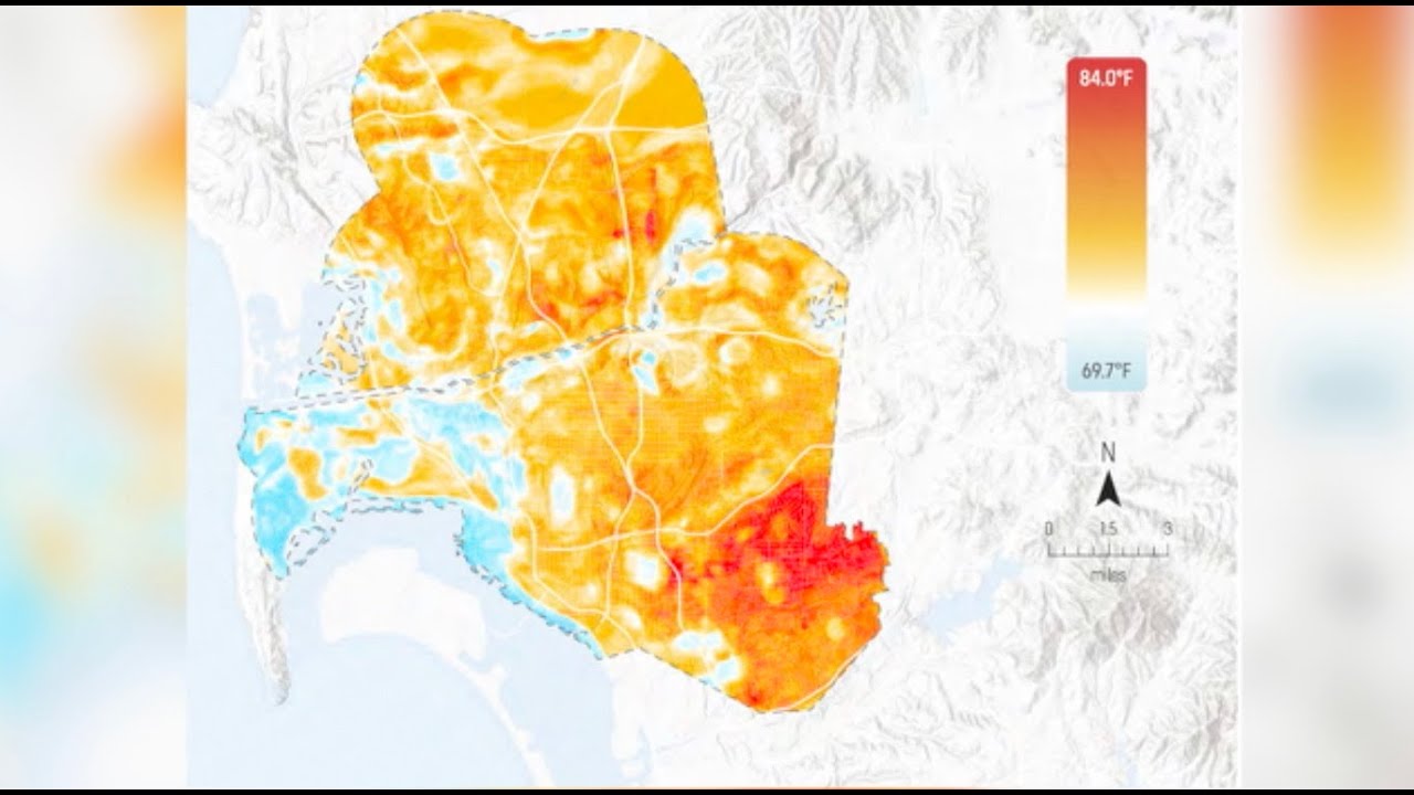 San Diego maps hottest parts of city, 15º differences revealed