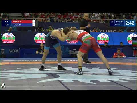 1/8 FS - 61 kg: V. DUBOV (BUL) v. R. TOPAL (TUR)
