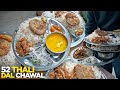 Karachi Street Food Makhni Dal Chawal Thali Kachori Halwa 52 Thali Restaurant Pakistani Food