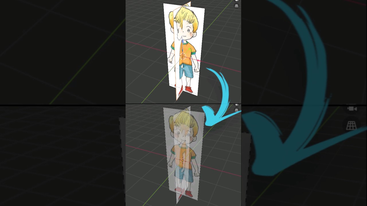 Blender reference image plane transparency and opacity #blender #tutorial #cgian
