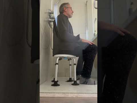 360° Rotating Shower Stool | Height Adjustable Bathroom Aid | With Large Anti-Slip Rubber Feet Pads