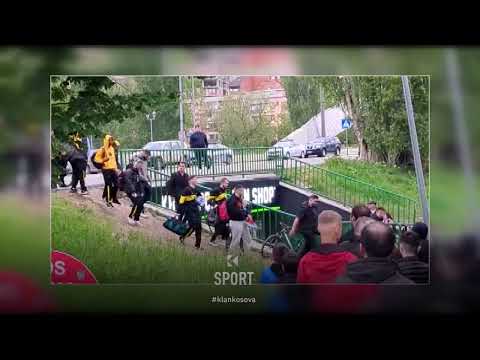 Momenti i arritjes së basketbollistëve të Pejës në Mitrovicë