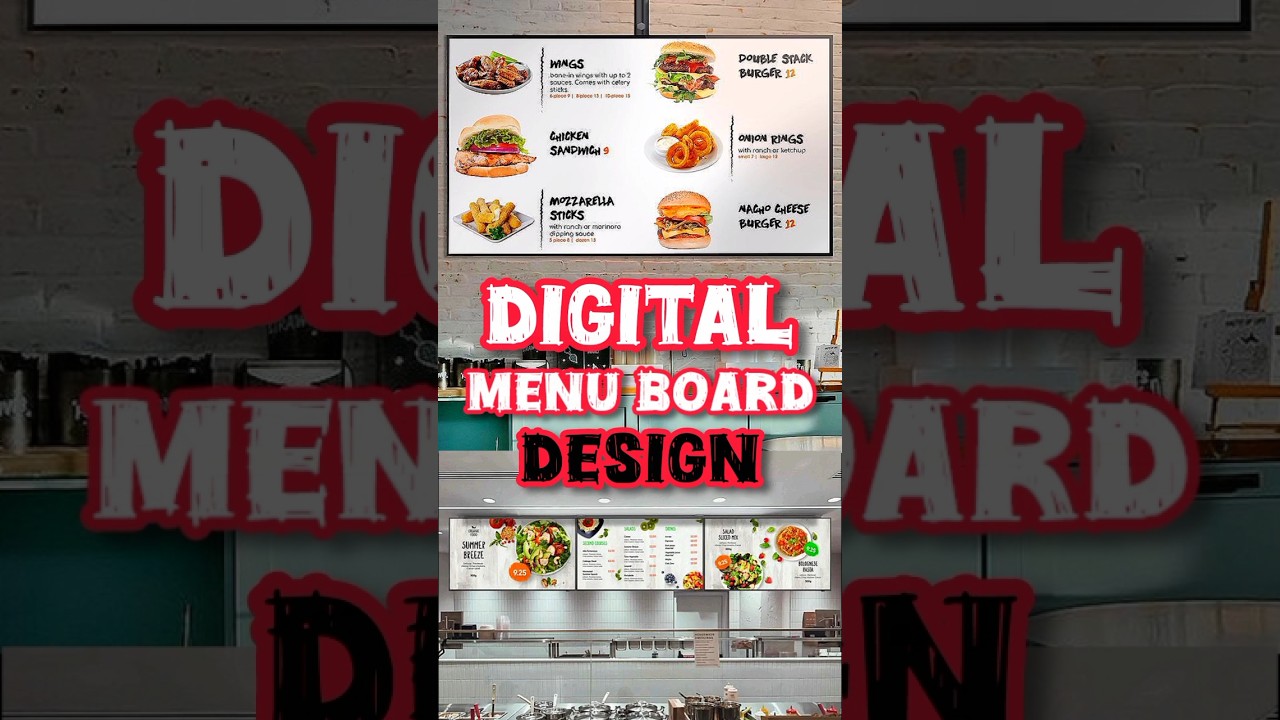 Design Digital menu board signage & Restaurant food menu design #restaurantmenu