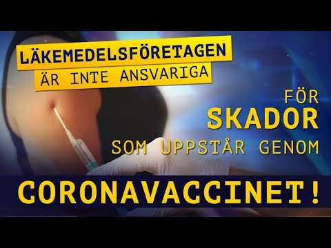 Läkemedelsföretagen är inte ansvariga för skador som uppstår genom coronavaccinet! www.kla.tv/16471