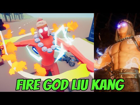 Fire God Liu Kang vs Every Faction in TOWN MAP - Totally Accurate Battle Simulator TABS MOD
