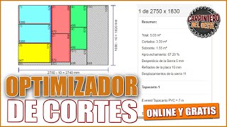 OPTIMIZADOR DE CORTES PARA TUS PROYECTOS EN CARPINTERIA // ONLINE Y GRATIS