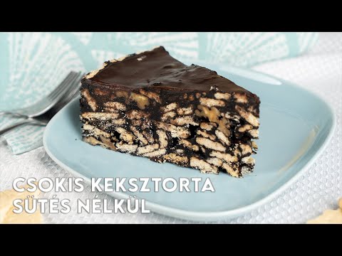 Csokis keksztorta sütés nélkül