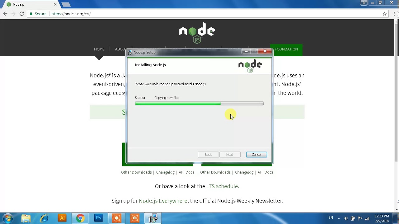 Node JS Installation - Learn Ionic Framework