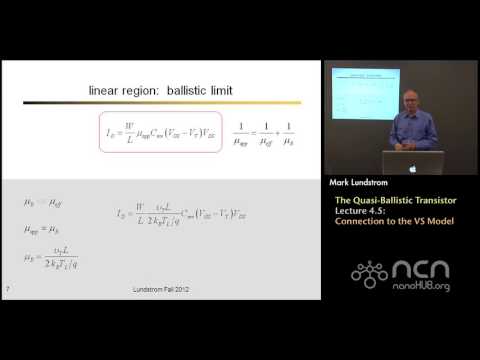 nanoHUB-U Nanoscale Transistors L4.5: The Quasi-Ballistic Nanotransistor - VS Model