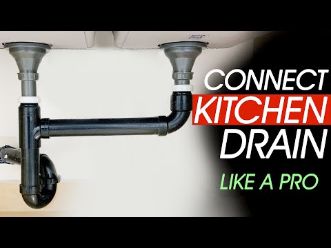 How to Connect a Kitchen Sink Drain Pipes with a P-Trap