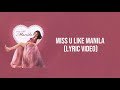 Miss U Like Manila Jovelle Balani Official Lyric Video