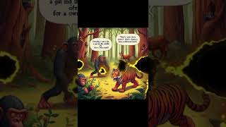 Download lagu Tiger to the jungle with monkey #animasi #history #animals #kartun mp3