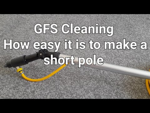 DIY short pole for exterior cleaning on a bungalow #exteriorcleaning #wfp #softwash #biocide