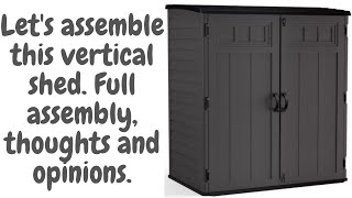 Suncast Vertical shed. Step by step assembly, review & opinions. #verticalshed #suncast #assembly