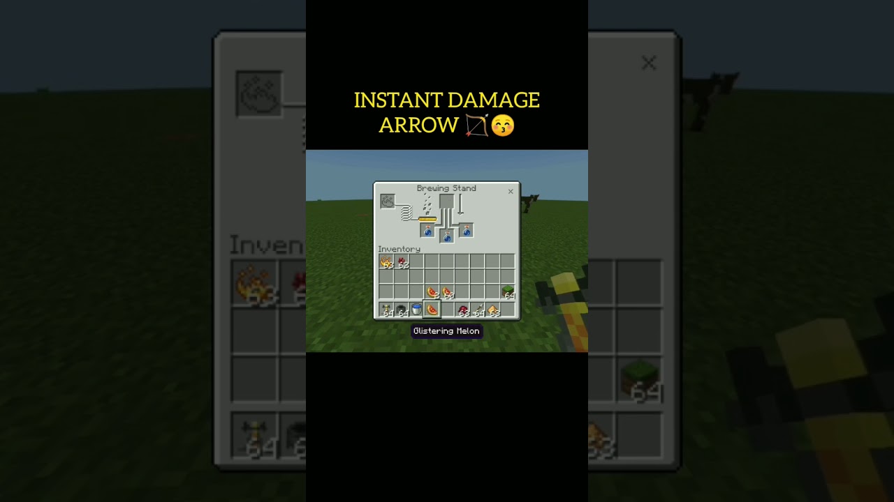 MAKE INSTANT DAMAGE ARROW IN MINECRAFT || #shorts #minecraft