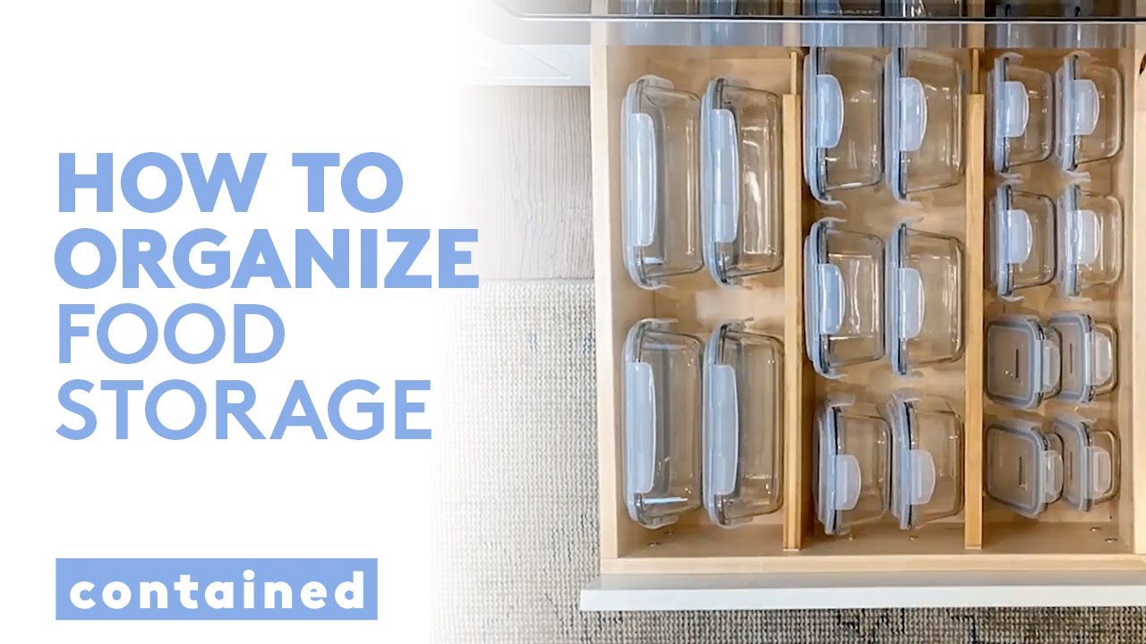 3 Easy Ways to Organize That Messy Container Drawer In Your Kitchen | Contained | Real Simple