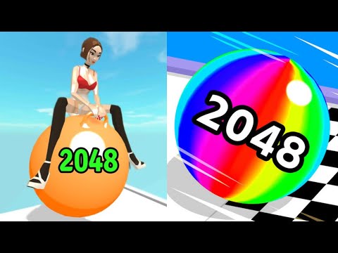 2048 | [[ iOS gameplay ]] Yoga Ball Run vs Max Levels BallRun 2048 Merge Number #cutiepie22yt