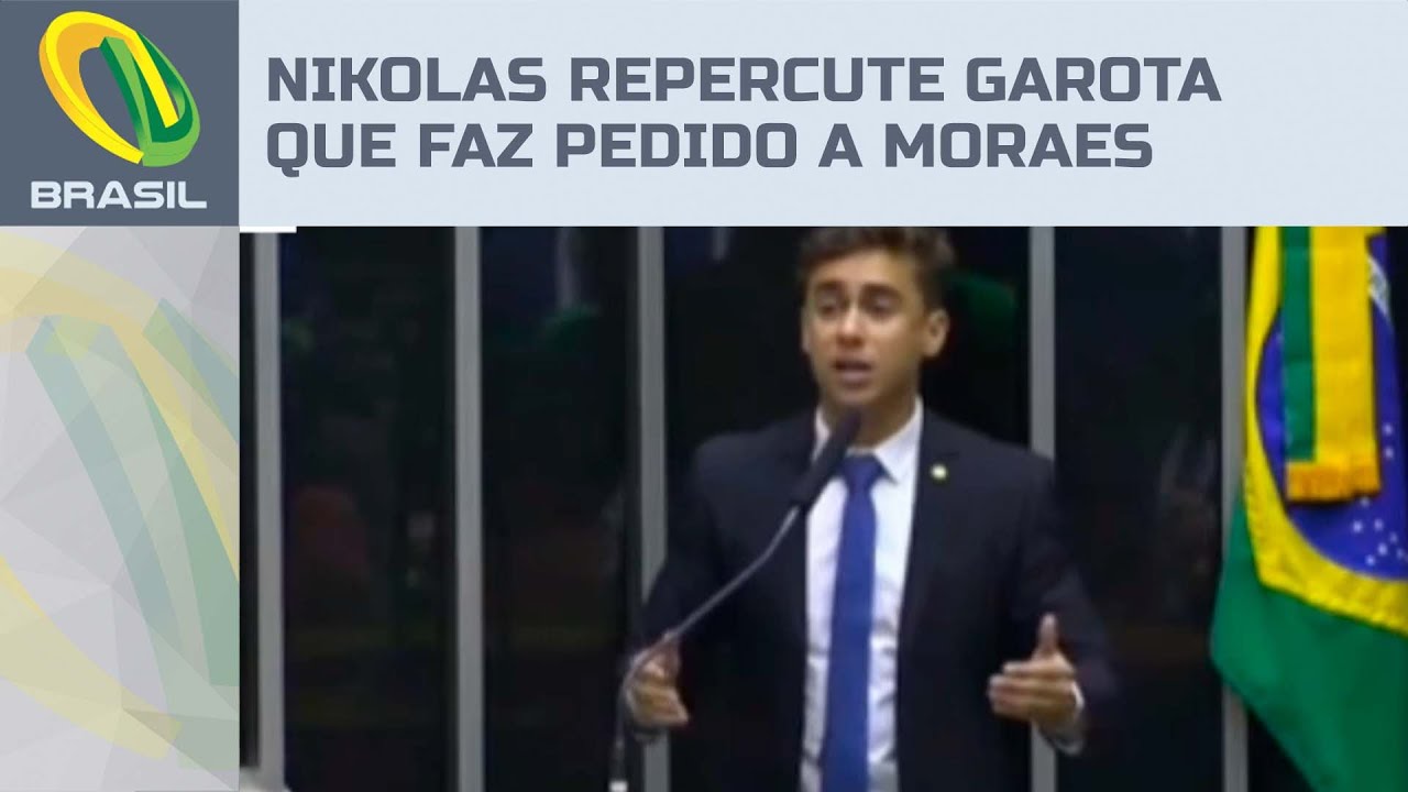 Nikolas Ferreira leva vídeo de menina que pede soltura de pai e avô a Moraes à Câmara