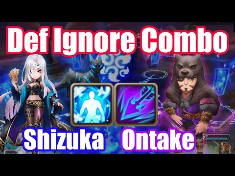 New Def Ignore Combo Shizuka × Ontake, He may be her best partner😉😉😉【Summoner War RTA】