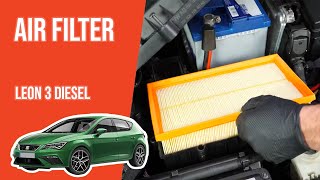Youtube thumbnail of video "How to replace the air filter Leon 3 1.6 TDI 💨"