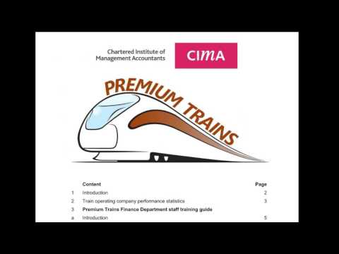 CIMA Operational Case Study Pre-seen Analysis - Premium Trains - August 2017