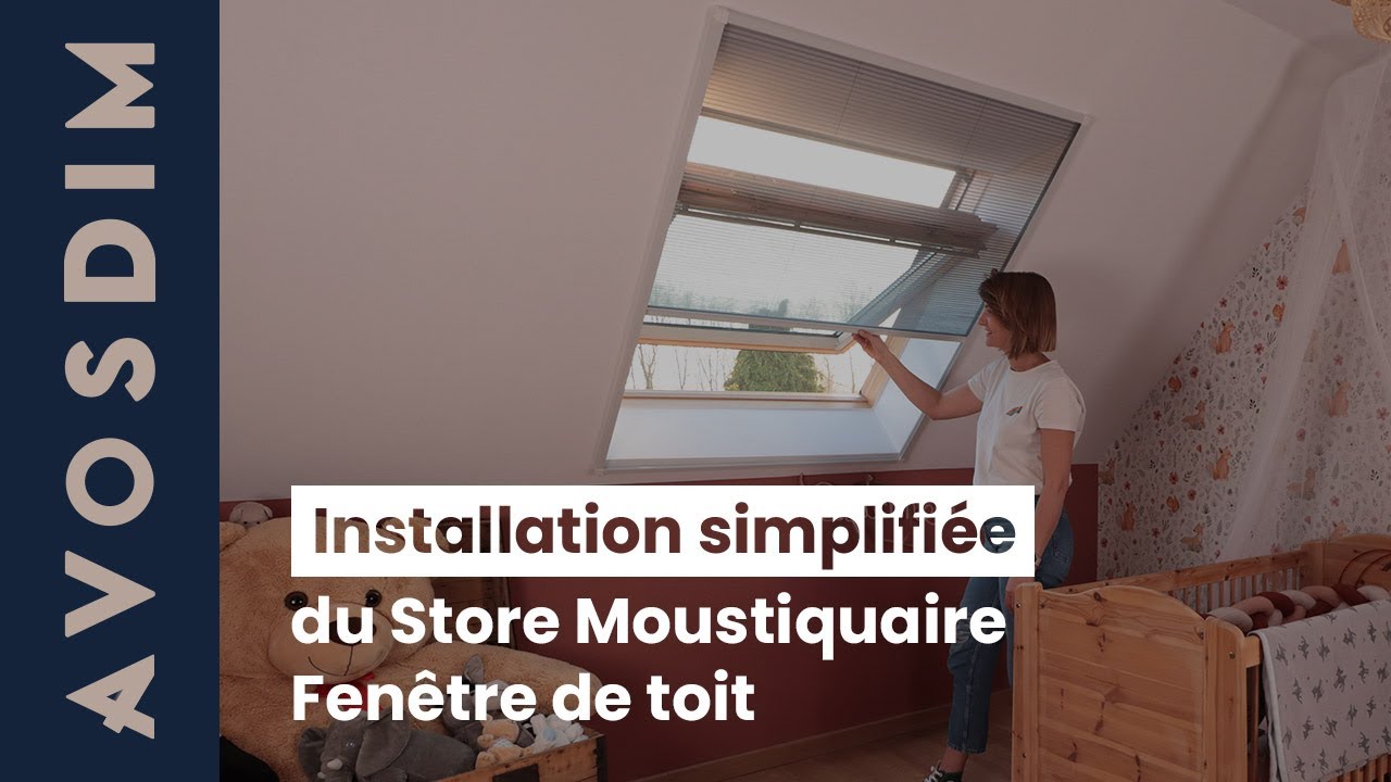 Vidéo recoupe et installation moustiquaire store fenetre de toit plissée