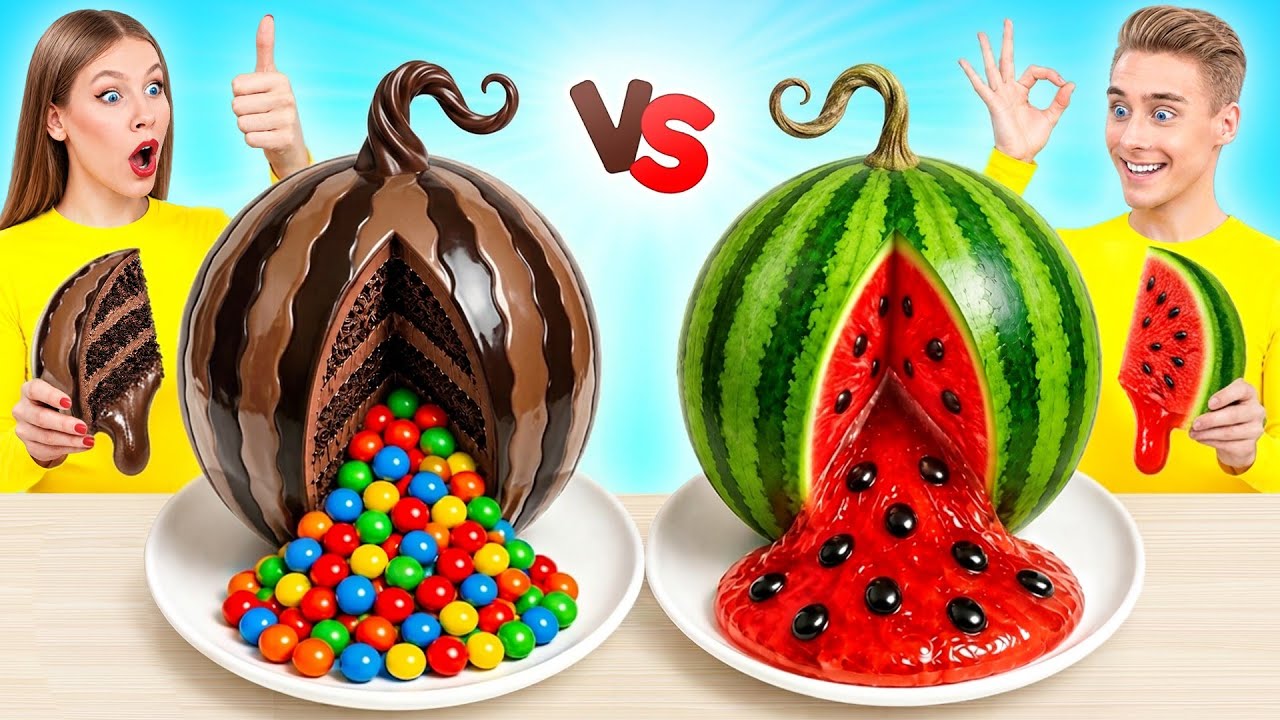 Real Food vs Chocolate Food Challenge | Cool Creative Hacks by Multi DO Challenge