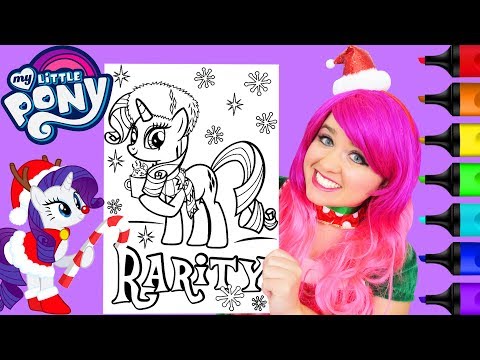 Coloring Rarity Christmas My Little Pony Coloring Page Prismacolor Markers | KiMMi THE CLOWN Video
