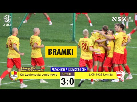 tv.nsk.pl [bramki] KS Legionovia Legionowo - ŁKS 1926 Łomża 2023-09-08 16:00
