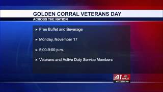 preview picture of video 'Golden Corral honors veterans with free meal'