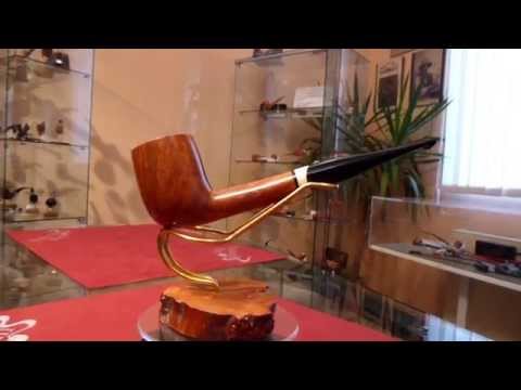 Pipa in radica e avorio billiard freehand - www.paronellipipe.it