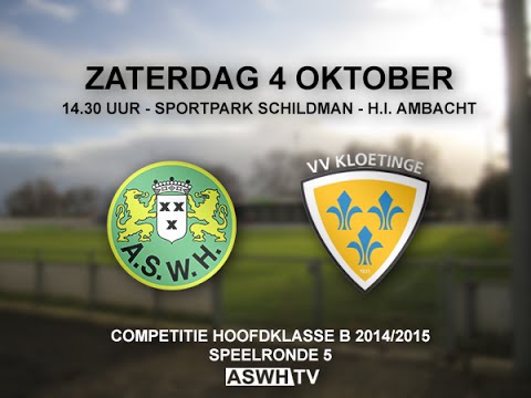 Samenvatting ASWH - Kloetinge 1-1 (04-10-2014)