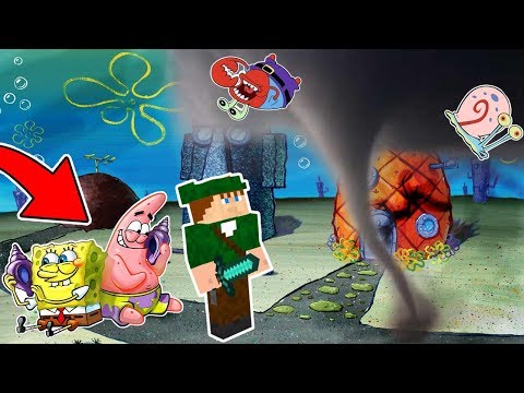 TORNADO GIGANTE DESTRUIU A CASA DO BOB ESPONJA NO MINECRAFT!! (O MAIOR TORNADO DE TODOS)