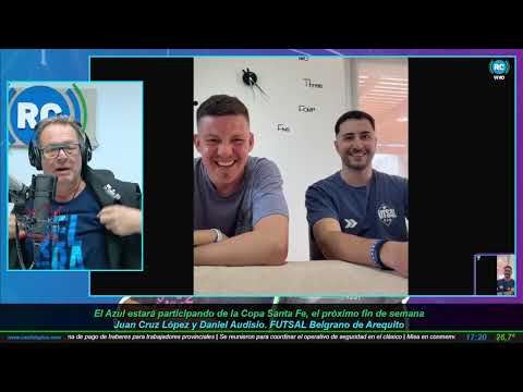 Juan Cruz López y Daniel Audisio. FUTSAL Belgrano de Arequito