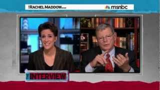 Rachel Maddow Confronts James Inhofe (Part 2/3)